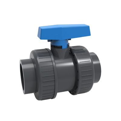 Qualität  PP Ball PVC Double Union Ball Valve for 1 Inch Pipe 1.0MPA Pressure and EPDM O-ring usine