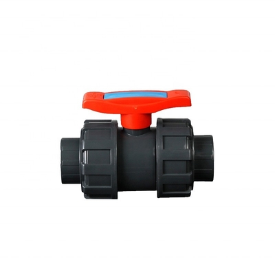 Standarddicke 2 Zoll Kunststoff doppelte True Union PVC Kugelventile mit ABS-Griff