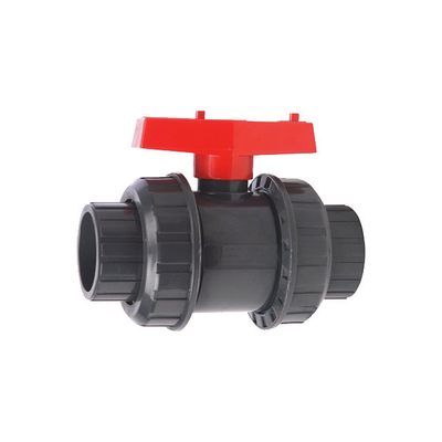 Standarddicke 2 Zoll Kunststoff doppelte True Union PVC Kugelventile mit ABS-Griff