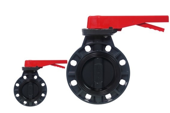 6&quot; Durchmesser PVC Schmetterlingsventil in Ventilen Wasser Sanitär mit PP Kugel und PVC Material