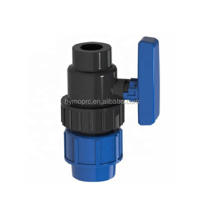 PP 1/2&quot;-4&quot; Blau Farbe Bewässerungssystem Landwirtschaft Fertigung Kompressionskugelventil