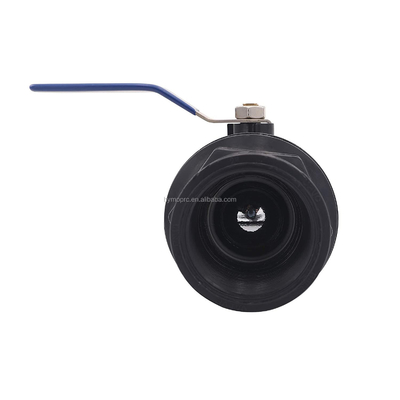 Personalisieren Sie 1,5 Zoll schwarze Farbe Plastik PVC Kugelventil mit OEM-Service und Material