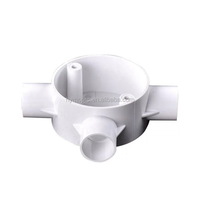 OEM-Weißfarbe Kunststoff elektrische PVC-Schnittboxen mit NPT-BSP-BSPT-Drehtyp
