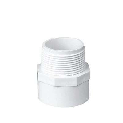 Standarddicke PVC-Rohrverbindung für Schwimmbäder Weißrunder Kopf NPT BSP BSPT Gewindeart