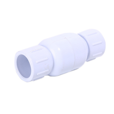 Hochdruck 1.0MPA 1 Zoll PVC-Spring-Scheckventil mit weißer Farbe und PP-Kugel