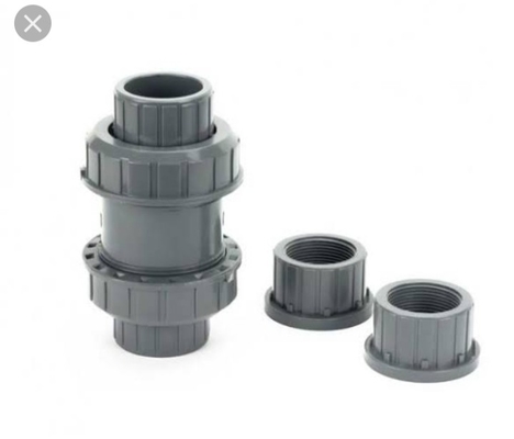 Hochdruck 1.0MPA 1 Zoll PVC-Spring-Scheckventil mit weißer Farbe und PP-Kugel