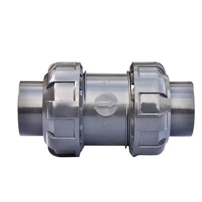 Hochdruck 1.0MPA 1 Zoll PVC-Spring-Scheckventil mit weißer Farbe und PP-Kugel