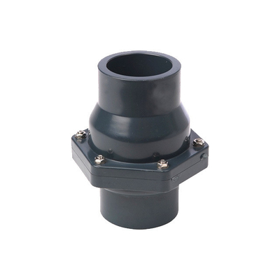 Hochdruck 1.0MPA 1 Zoll PVC-Spring-Scheckventil mit weißer Farbe und PP-Kugel