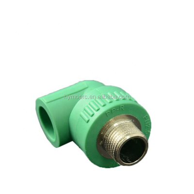 Messing-Einsatz Kunststoff-Sanitäranlagen PPR-Rohrverbindungen Ellenbogen für 20 mm-400 mm Wasserverteilung