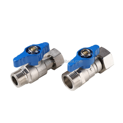 Edelstahl ASTM/DIN Standard Mini Kugelventil PEX Nickelplattiert für Kupfergasrohr