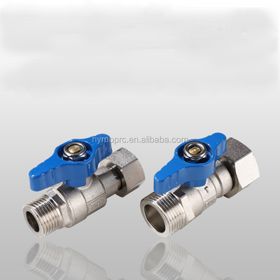 Edelstahl ASTM/DIN Standard Mini Kugelventil PEX Nickelplattiert für Kupfergasrohr