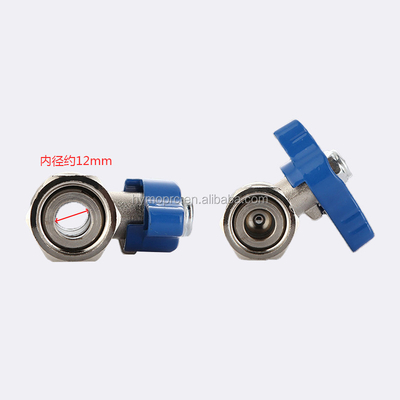 Edelstahl ASTM/DIN Standard Mini Kugelventil PEX Nickelplattiert für Kupfergasrohr