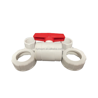 1/2&quot;-8&quot; PVC True Union Ball Valve Long Handle Weißfarben für Steckdose/Drehanschluss