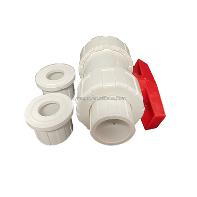 1/2&quot;-8&quot; PVC True Union Ball Valve Long Handle Weißfarben für Steckdose/Drehanschluss
