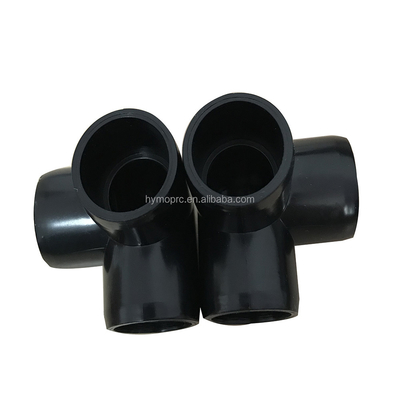 Schwarze PVC 3-Wege Ellenbogen für 1/2 &quot;zu 1&quot; Rohrverbindungen anpassbar OEM ODM