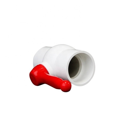 Socketverbindung 1-Zoll-weißes PVC-Kugelventil für Sanitärsysteme aus Kunststoffventil
