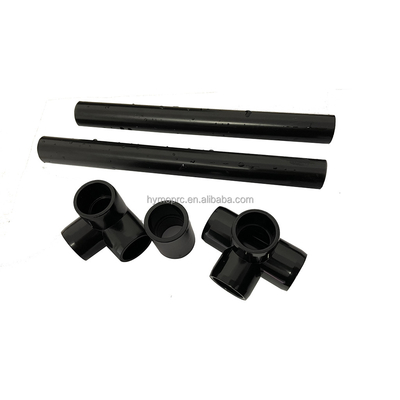 PVC-Rohrverbindungsbefestigungen für Sanitäranlagen ASTM Sch40 Anpassung Schwarze Farbe 1/2 &quot; Ellenbogen