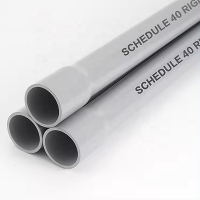 Länge 10ft Zeitplan 40 Standard Grau PVC Leitungsrohr Draht elektrische Glocke Ende 1 &quot;PVC